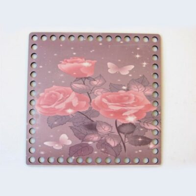 wooden base roses 20 cm