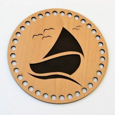 wooden base boat 20 cm