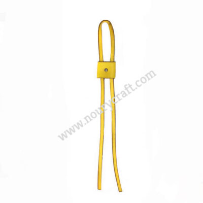 leather drawstring for knitting bag strap & slide color yellow - 42cm