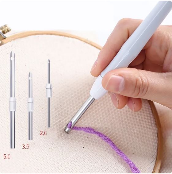 Punch Needle Set Embellishment Embroidery Pen 5 mm 2.5 mm 3.5mm Weaving  Tools