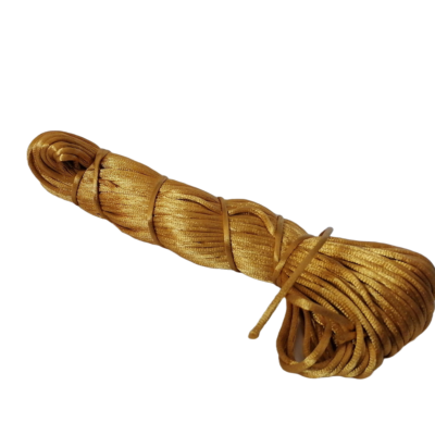 Satin cord Golden color approximate weight 100 gram