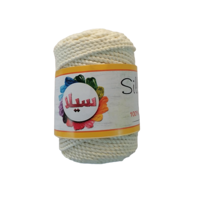 Silla Off White Cotton Macrame twist strand Rope approximately 300 gm