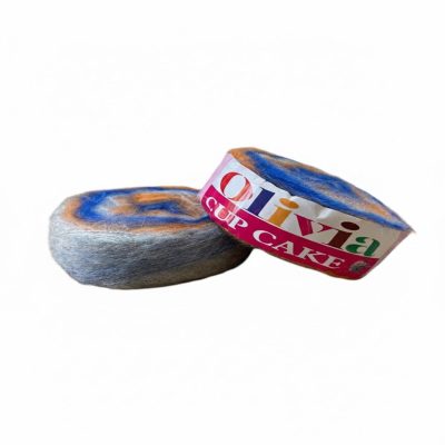 Olivia Cupcake Mohair- Blue& Orange Ganjah