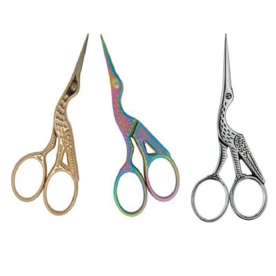 Scissors Stork Golden ( green purple/ chrome / golden) (one piece) 12 cm length